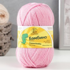 Bambino yarn 35% Merinos wool, 65% acrylic 150m/50g (056, pink)