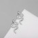 Earrings Metal "Snake" Uroboros Mini, Color Silver