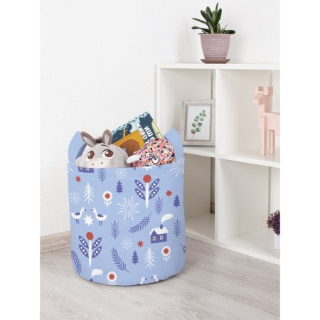 Basket for toys "Winter evening, size 35x35 cm