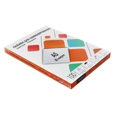 Laminating film A5 154x216 mm, 80 μm, 100 pieces, glossy, Geleos-10