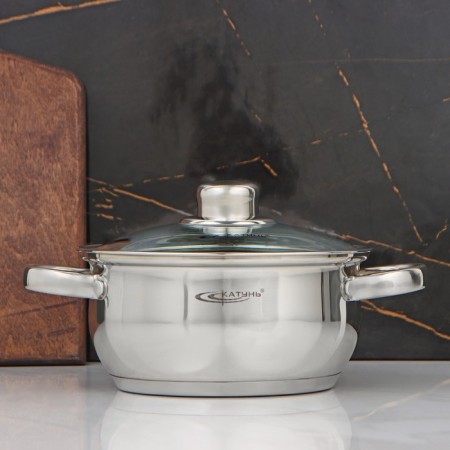 Gretta pan, 2.2 l, d = 18 cm, capsule, glass cover, induction