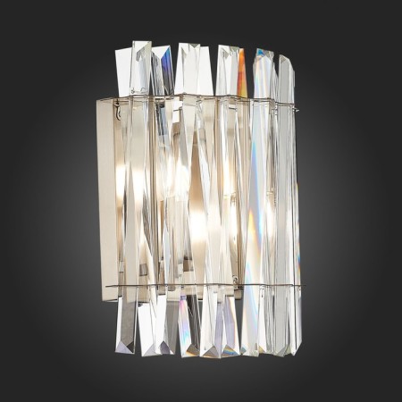 Sconces st. SL1170.101.02. Fabio. 2x40 watts, E14, 25x30 cm, Nickel color-2