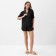 Female pajamas (shirt and shorts) KAFTAN SILK "strip" R.44-46, black