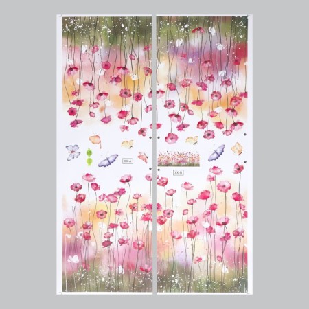 Stick plastic interior color "poppy field" set 2 sheets 30x85 cm-1