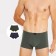 Set of men's panties boxers (2 pcs), dark hacks/graphite, size 46 (s)