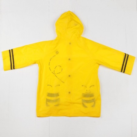 Children's "Bee" raincoat on buttons with a hood, size m, height 100-110 cm-3