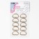 Half rings for bags, d = 20 mm, thickness - 2 mm, 10 pcs, gold color