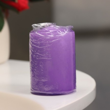 Candle - Aromatic "Mountain Lavender" cylinder, 4x6 cm-2