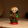Matryoshka "Khokhloma", black scarf, 3 puppet, 9 cm