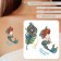 Tattoo on the body Color double "Peryshko and mermaid" 10.5x6 cm