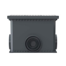 Колодец смотровой DKC 025002, 33.5х24х25.5 см, с крышкой,  для двусторонних труб