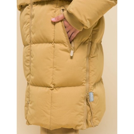 Coat for girls, height 116 cm, beige color-7