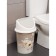 Garbage bucket with a mobile lid Violet "Watercolor", 14 liters