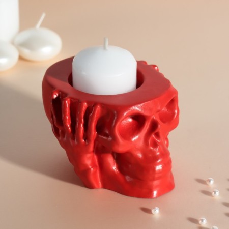 Skull Silence Cloth 7*10cm Red