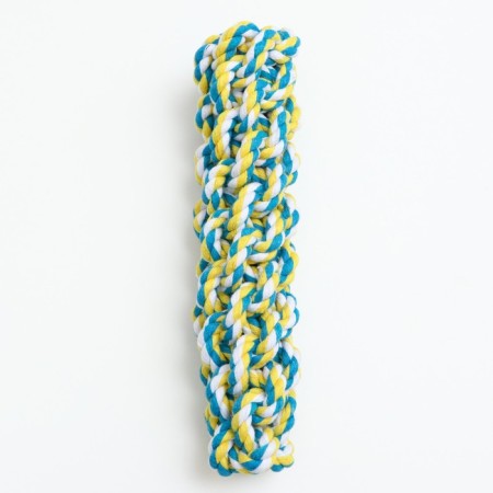Wicker cable toy, up to 100 g, up to 20 cm, yellow/blue/white-1