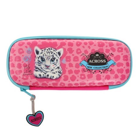 Frame backpack 35 x 28 x 15 cm, Across 178, filling: bag, pencil case, pink ACR22-178-5-11