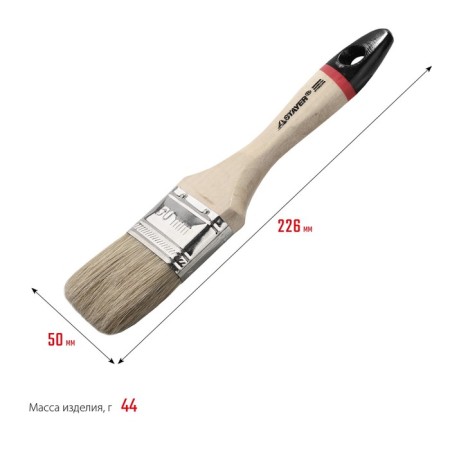 Brush flat Stayer Universal-Euro 0102-050, natural bristles, wooden handle, 50 mm-1