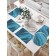 A set of napkins for setting the table "Blue vortex", rectangular, size 32x46 cm, 4 pcs