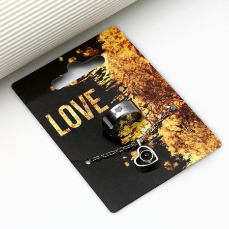 Ring and suspension with a projection Love 9 x 6 cm-1