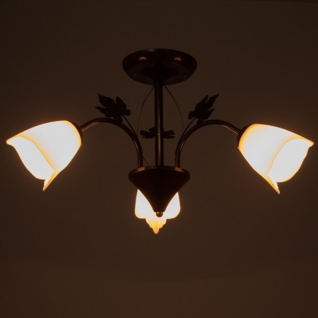 Susana chandelier 3x15W E27 brown/gold 53x53x32cm Bayerlux-2