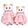 Soft toy "Lee in a pink dress with lurex", 24 cm