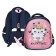 Frame, 36 x 28 x 20 cm, Grizzly, from Plyusha, + keychain, dark blue/pink