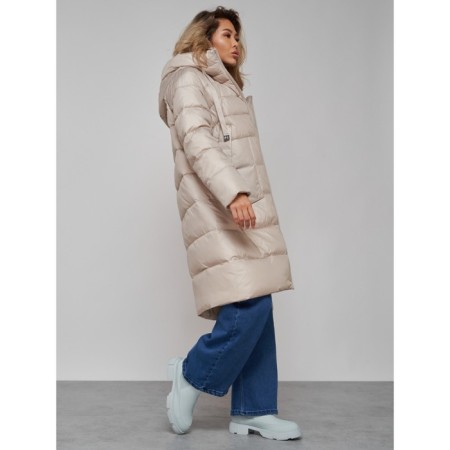 Coat insulated winter female, size 50, color light green-17
