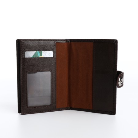 Cover for car documents and passports for magnet, brown color-5