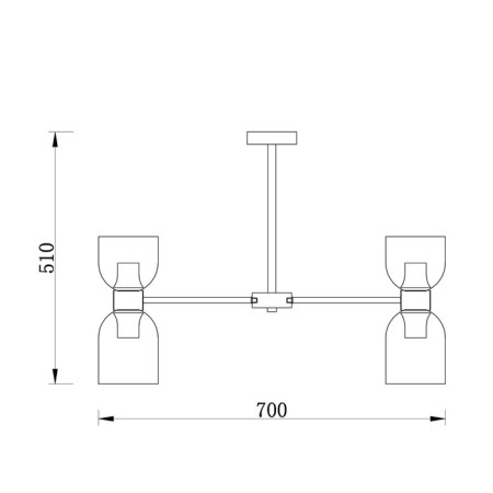 Suspended lamp Freya Fr5203PL-10BS Savia, 700x700x510 mm, E27, 10x60W, brass color-4