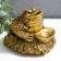 NECK Polystone for bronze "Cash toad on coins and gold ingots" 7.5x9x11 cm