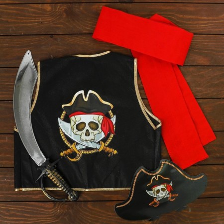 Polundra carnival costume, vest, hat, belt, sword-6