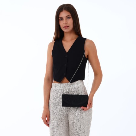 Magneta bag bag, long chain, black color-6