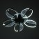 Astrid chandelier 5XLED 110W 3000-6000K RGB black 65x65x8cm