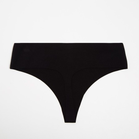 Women's cowards seamless thongs, black color, size 42-44 (m)-6