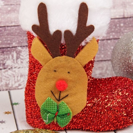 Gift packaging "Boot", deer, red color-1