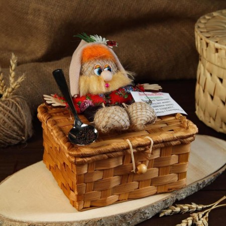 Amulet - Brownie casket, on a chest, 10x15x14 cm, mix-11