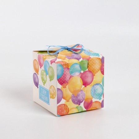Folding box "Happy Birthday", 12 × 12 × 12 cm-2