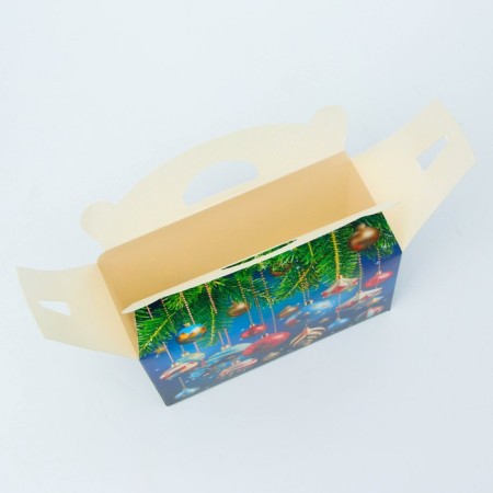New Year. Gift box New Year's Baul "New Year's toys" 22 x 9 x 22 cm.-2