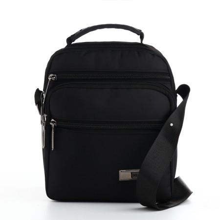 Male bag, 20*10*23 cm, 2 lightning department, 3 n/pocket, black-1
