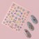Nail stickers "openwork", voluminous, multi -colored