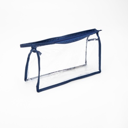 Lightning cosmetic bag, blue/transparent color-1