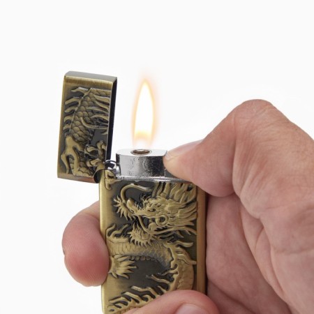 Gas lighter "Dragon", Piezo, 1.1 x 3.5 x 6.4 cm-4