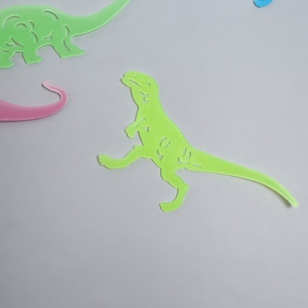 Phosphorus sticker "dinosaurs" with glue pads set of 8 pcs mix 19x13 cm-1