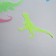 Phosphorus sticker "dinosaurs" with glue pads set of 8 pcs mix 19x13 cm
