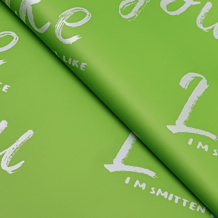 Flower film matte, "I like you", 57x57cm, green mint, 65 μm-1