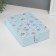 The casket to the leatherette for decorations with the mirror "Panda and shells" Blue 15x21.5x5.5 cm