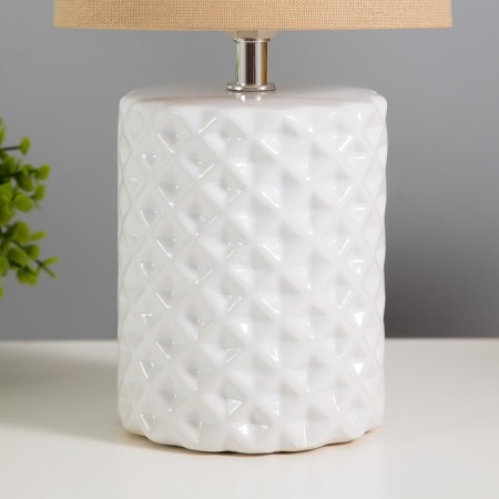 Bernard desktop 1x40W E14 pr-1,6M white/coffee 15x15x33cm-3