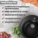 Sink for a kitchen made of stone Zein 3/Q4, D = 510 mm, round, overflow, black color black