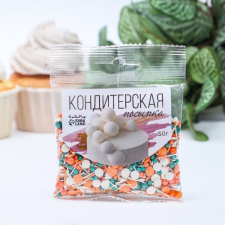 Assorting confectionery: orange, white, emerald, 50g-1