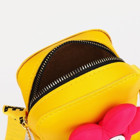 Bag's bag with lightning, long belt, yellow color-2